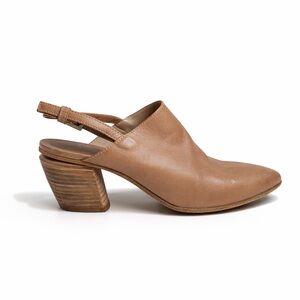 OFFICINE CREATIVE Italy Tan Leather Slingback Mules EU37.5